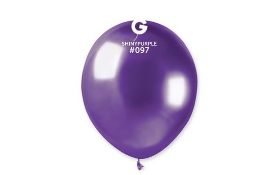 BALÓNEK CHROMOVANÝ MINI - 13 CM - LESKLÝ FIALOVÝ - 1KS