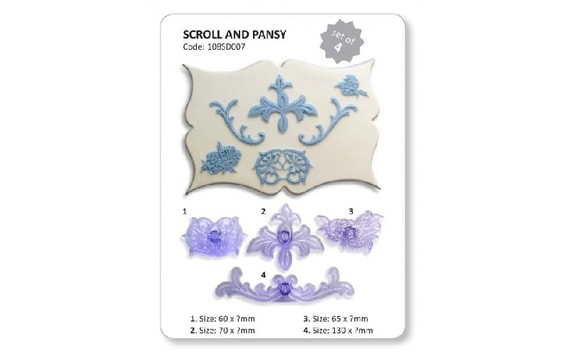SET SCROLLS AND PANSY