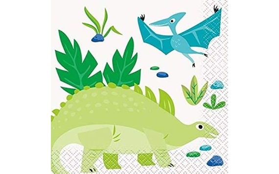 DINOSAUR PAPER NAPKINS - 16 PCS