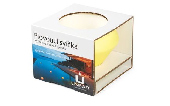 FLOATING POOL CANDLE - YELLOW