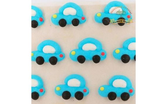 CUKROVÉ DEKORÁCIE – MODRÉ AUTÍČKA