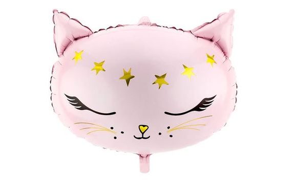 BALLOON FOIL CAT 48 X 36CM - PINK