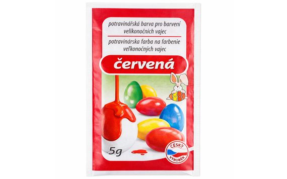 POTRAVINÁŘSKÁ BARVA NA VAJÍČKA ČERVENÁ 5 G