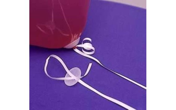 BALLOON STRING WITH CAP 1 PIECE - RIBBON LENGTH 110CM