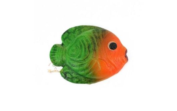 VYTLÁČANÁ FIGÚRKA – RYBIČKA 2 ZELENO-ORANŽOVÁ