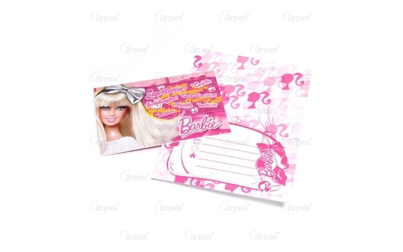 INVITATIONS TO CELEBRATE BARBIE NEW 6 PCS