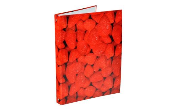 BINDER A4 4KR. LAMINATED STRAWBERRIES