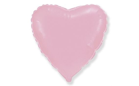 BALLOON FOIL 45 CM HEART LIGHT PINK