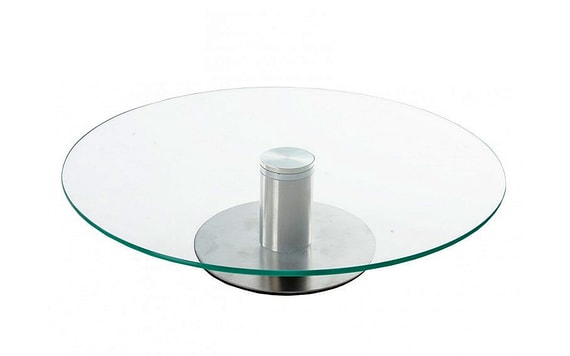 REVOLVING CAKE TURNTABLE GLASS STEEL