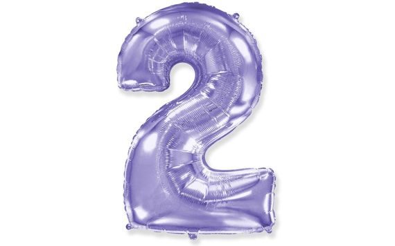 FÓLIOVÝ BALÓN ČÍSLICE FIALOVÁ - LILA 102 CM - 2