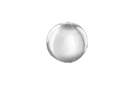 ROUND FOIL BALLOON SILVER 3D 62 CM