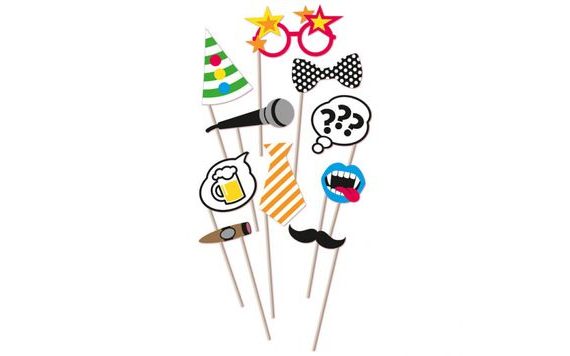 PHOTO BOOTH WITH PROPS - 10 PIECES