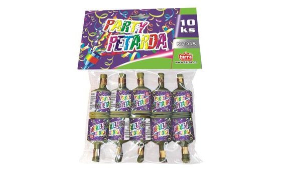 PARTY FIRECRACKERS - CHAMPAGNE STYLE - 10 PIECES