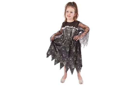WITCH COSTUME WITH SPIDER WEB SIZE S ECO