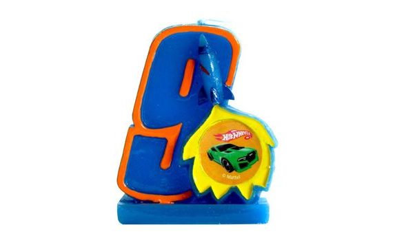 HOT WHEELS BIRTHDAY CANDLE NUMBER 9