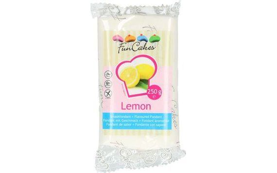 FUNCAKES FLAVOURED FONDANT - LEMON - 250 G