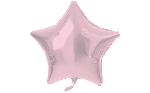 FÓLIOVÝ BALÓN HVIEZDA - PASTELOVO RUŽOVÁ - 48 CM
