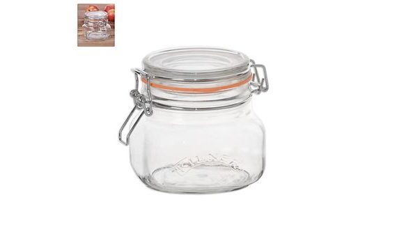 BELA GLASS PATENT JAR 0.5 L LOW