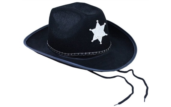 COWBOY HAT WITH SHERIFF STAR