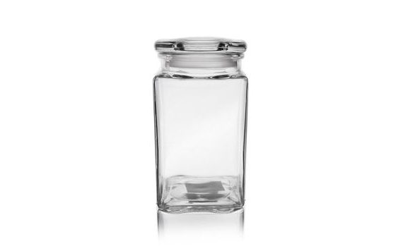 HRANATÁ SKLENENÁ DÓZA S VÍKOM 1,4 L