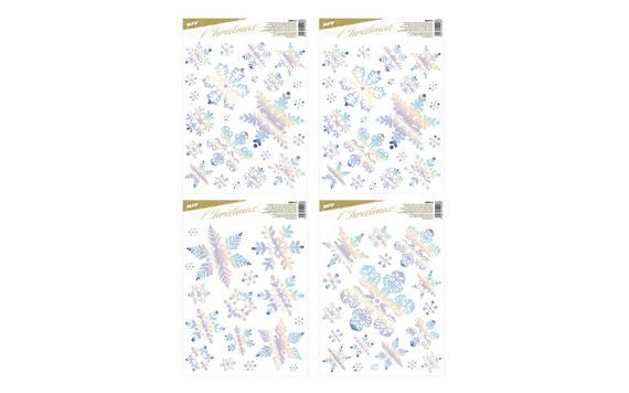 CHRISTMAS WINDOW FILM HOLOGRAM 30X42CM