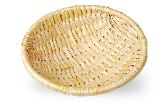 BASKET WOVEN ROUND 0.5 - 0.75 KG (ROTANG DISH FOR BREAD DOUGH RISING)