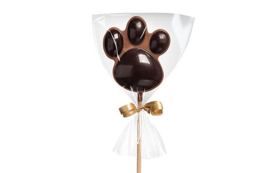 MILK/BITTER CHOCOLATE LOLLIPOP - PAW