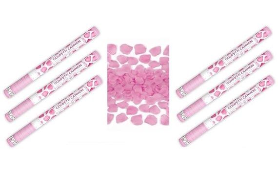 WEDDING CONFETTI 60 CM 6 PCS PINK PETALS