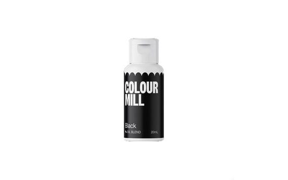 JEDLÁ POTRAVINÁŘSKÁ BARVA ČERNÁ -  MILL OIL BLEND BLACK 20 ML