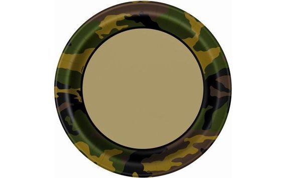 MASKÁČOVÉ TALÍŘE - VOJÁK - ARMY - 22 CM - 8 KS