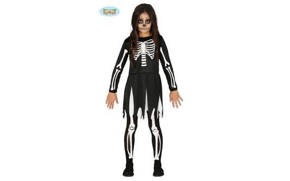CHILDREN'S SKELETON COSTUME, SIZE 7-9 YEARS