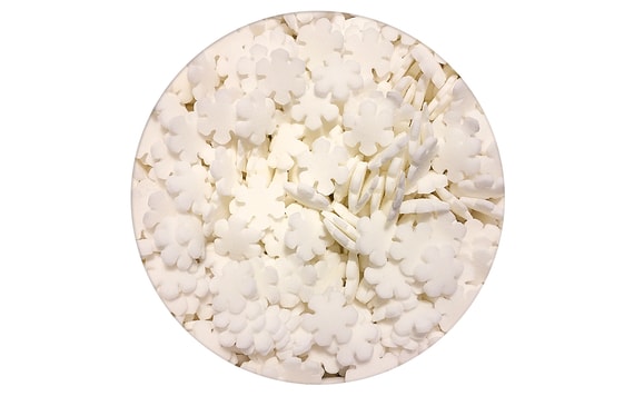 SUGAR DECORATIONS SNOWFLAKES WHITE 200 G