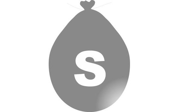 BALLOON LETTER S - SILVER