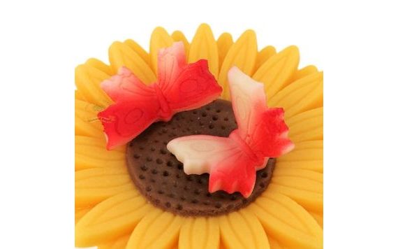 MODELOVANÝ MOTÝLIK MALÝ – ČERVENO-BIELY STRIEKANÝ