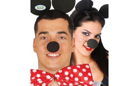 ČERNÝ PĚNOVÝ NOS - MICKEY MOUSE 5 CM