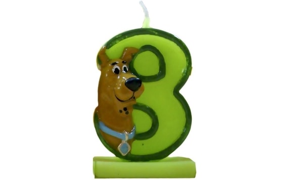 SCOOBY DOO BIRTHDAY CAKE CANDLE - NUMBER 8