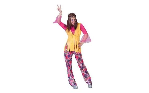 WOMEN'S HIPPIE COSTUME - 1960S - SIZE L (42)