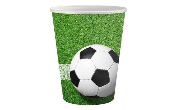 FOOTBALL PAPER CUPS - 200 ML - 6 PCS