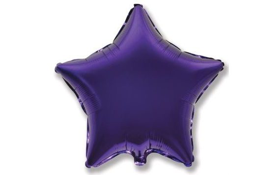 BALLOON FOIL 45 CM STAR PURPLE