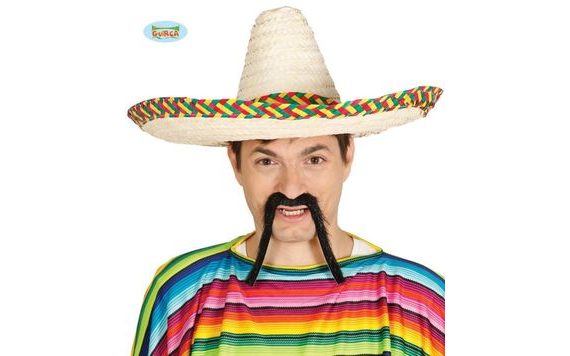 SLAMENÝ KLOBÚK SOMBRERO - MEXIKO 50 CM