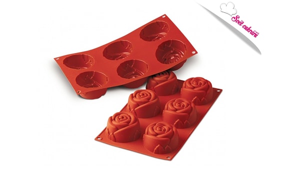 SILICONE MOULDS ON A SHEET ROSE