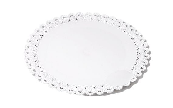 CAKE TRAY 38 CM WITH A LACE RIM