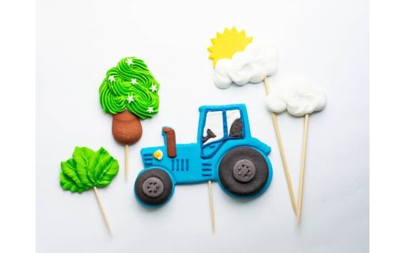 TRACTOR – SET OF SUGAR TOPPERS