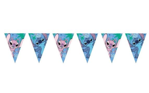 STITCH AND ANGEL FLAG GARLAND - 230 CM
