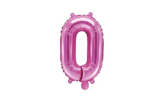 BALÓN FOLIOVÝ ČÍSLICE SVĚTLERŮŽOVÁ 35 CM - 0 (NELZE PLNIT HELIEM)