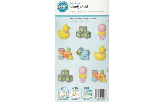 CHOCOLATE MOULDS ON A SHEET CHILDREN'S TOYS