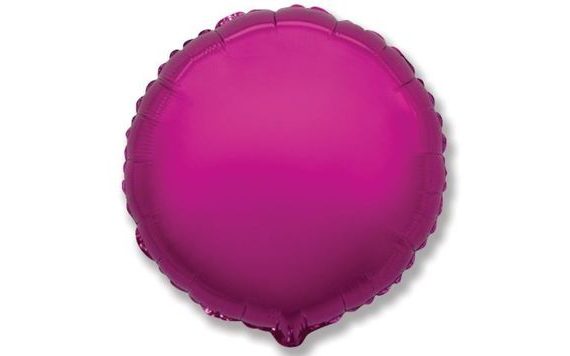 BALÓN FOLIOVÝ 45 CM KULATÝ METALICKÝ TMAVĚ RŮŽOVÝ (FUCHSIE)