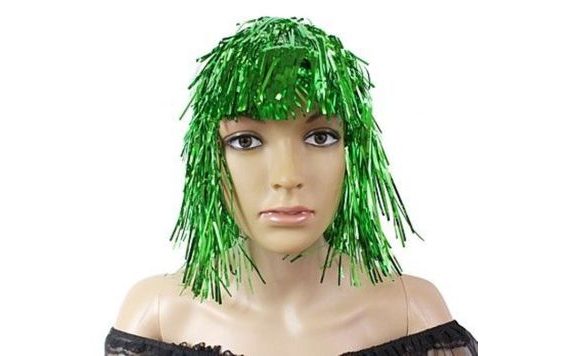 GREEN FOIL WIG