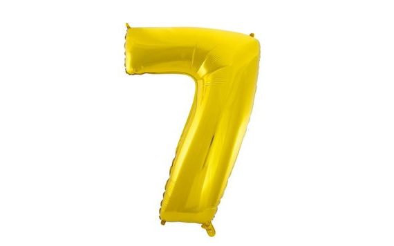 BALLOON FOIL DIGITS GOLD - GOLD 115 CM - 7