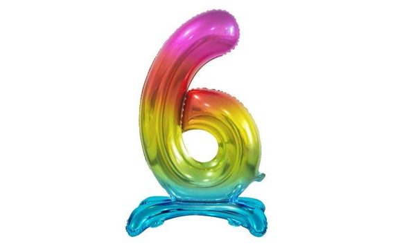 BALLOON FOIL NUMBERS DUH ON BASE, 74 CM - 6